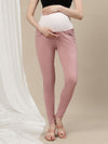 Maternity Ponte Treggings Pants- Pink