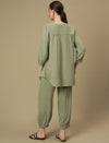 Maternity Tunic with Joggers Co-ord Set- Green