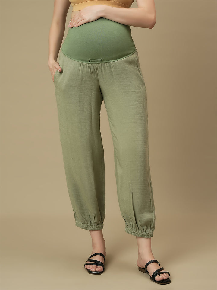 Maternity Tunic with Joggers Co-ord Set- Green