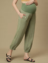 Maternity Tunic with Joggers Co-ord Set- Green