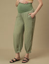 Maternity Tunic with Joggers Co-ord Set- Green