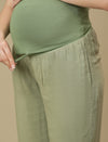 Maternity Tunic with Wide-leg Pants Co-ord Set- Green