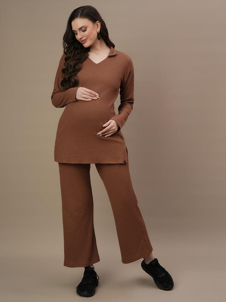 Maternity Waffle A-Line Pants