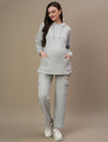 Maternity Waffle Hoodie Top