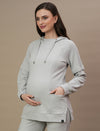Maternity Waffle Hoodie Top