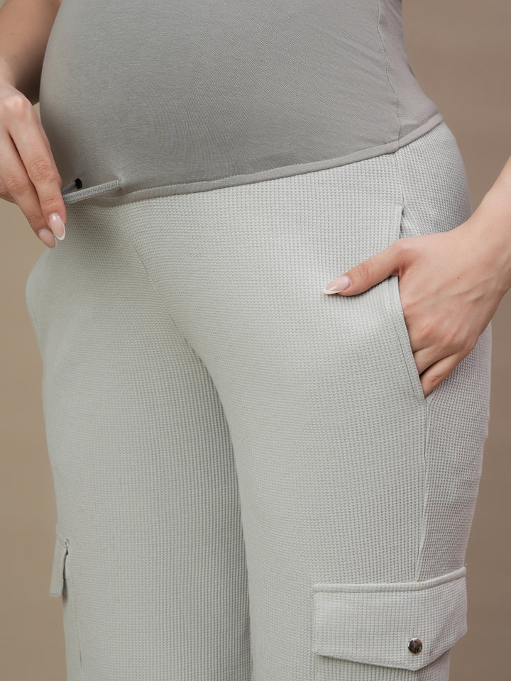 Maternity Waffle Straight Fit Pants