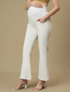 Maternity White Bootcut Jeans