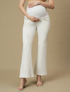 Maternity White Bootcut Jeans