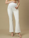 Maternity White Bootcut Jeans