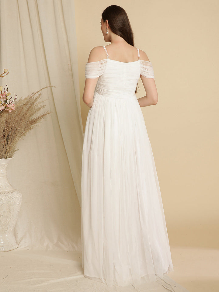 Maternity White Dress Gown
