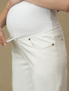 Maternity White Flare Bell Bottom Jeans