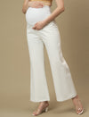 Maternity White Flare Bell Bottom Jeans