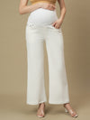 Maternity White Flare Bell Bottom Jeans