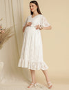 Maternity White Lace Dress