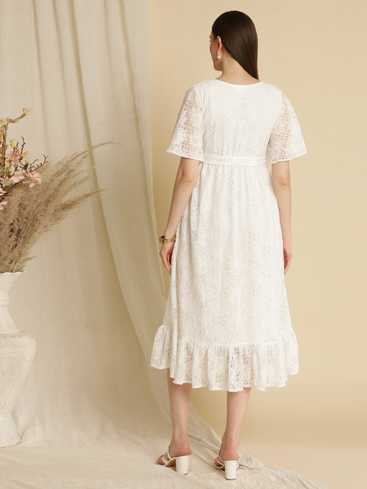 Maternity White Lace Dress