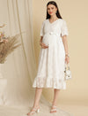 Maternity White Lace Dress