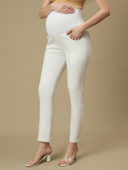Maternity White Slim Fit Jeans