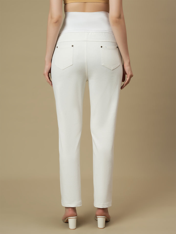 Maternity White Straight Leg Jeans
