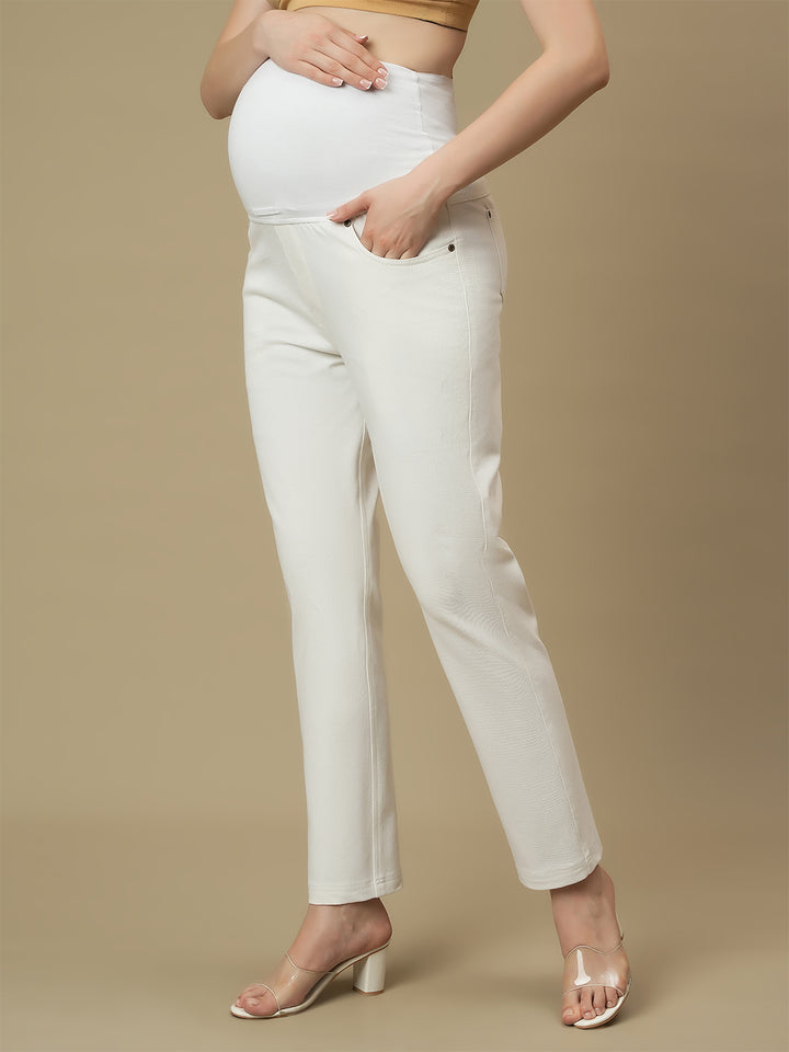 Maternity White Straight Leg Jeans