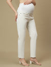 Maternity White Straight Leg Jeans