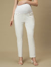 Maternity White Straight Leg Jeans