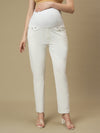 Maternity White Straight Leg Jeans
