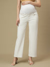 Maternity White Wide-leg Jeans