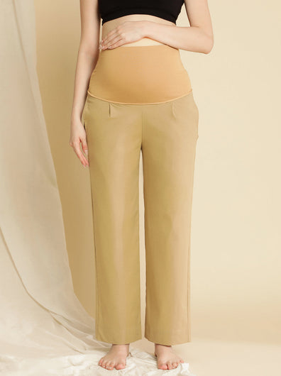 Maternity Beige Formal Pants