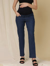 Wide-Leg Maternity Jeans- Blue