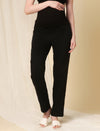 Wide Leg Maternity Jeans- Charcoal Black