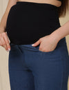 Wide-Leg Maternity Jeans- Denim Blue