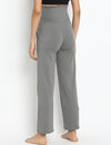 High Waist Wide-leg Maternity Pants- Light Grey