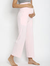 High Waist Wide-leg Maternity Pants- Pink