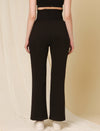 bump-friendly, over-belly maternity bootcut pants- back view