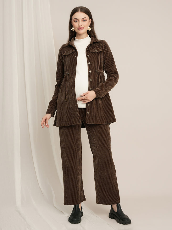 Maternity Winter Corduroy Co-ord Set