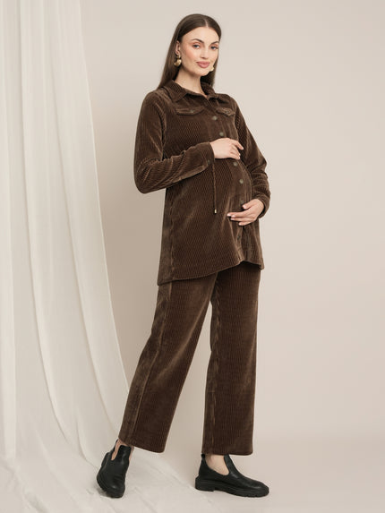 Maternity Winter Corduroy Co-ord Set