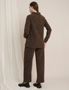 Maternity Winter Fleece Co-ord Set - Brown