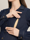 Maternity Winter Stretch Denim Flared Maxi Dress