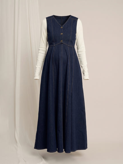 Maternity Winter Denim Dress & Jacket