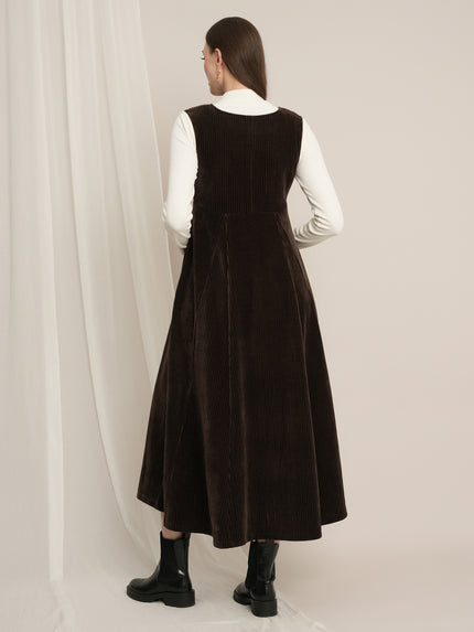 Maternity Winter Dungaree Dress with Top