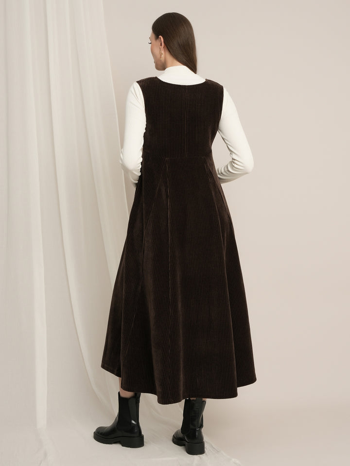 Maternity Winter Dungaree Dress with Top