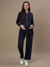 Winter Fleece Maternity Sweatsuits Set- Navy Blue