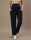 Winter Fleece Maternity Sweatsuits Set- Navy Blue