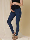 Fleece Maternity Winter Jeggings- Denim Blue