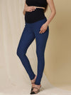 Fleece Maternity Winter Jeggings- Midnight Blue