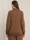 Maternity Winter Fleece Sweatshirt - Brown