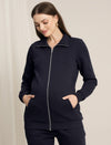Maternity Winter Fleece Sweatshirt - Navy Blue