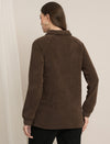 Maternity Winter Half-Zip Nursing Sweatshirt Top