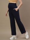 Maternity Winter Fleece Co-ord Set with Zip - Navy Blue