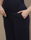 Maternity Winter Fleece Co-ord Set with Zip - Navy Blue